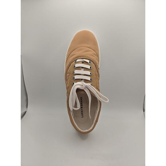 Lucky Brand Katori Womens Sneakers Natural Tan Low Top Shoes Nylon 8M NWB - Picture 3 of 7